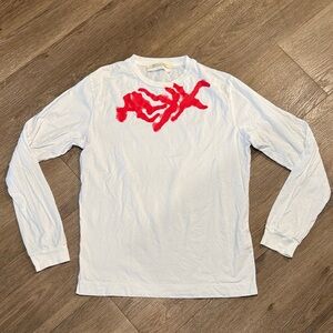 1017 ALYX 9SM White Long Sleeve with Red Graphic